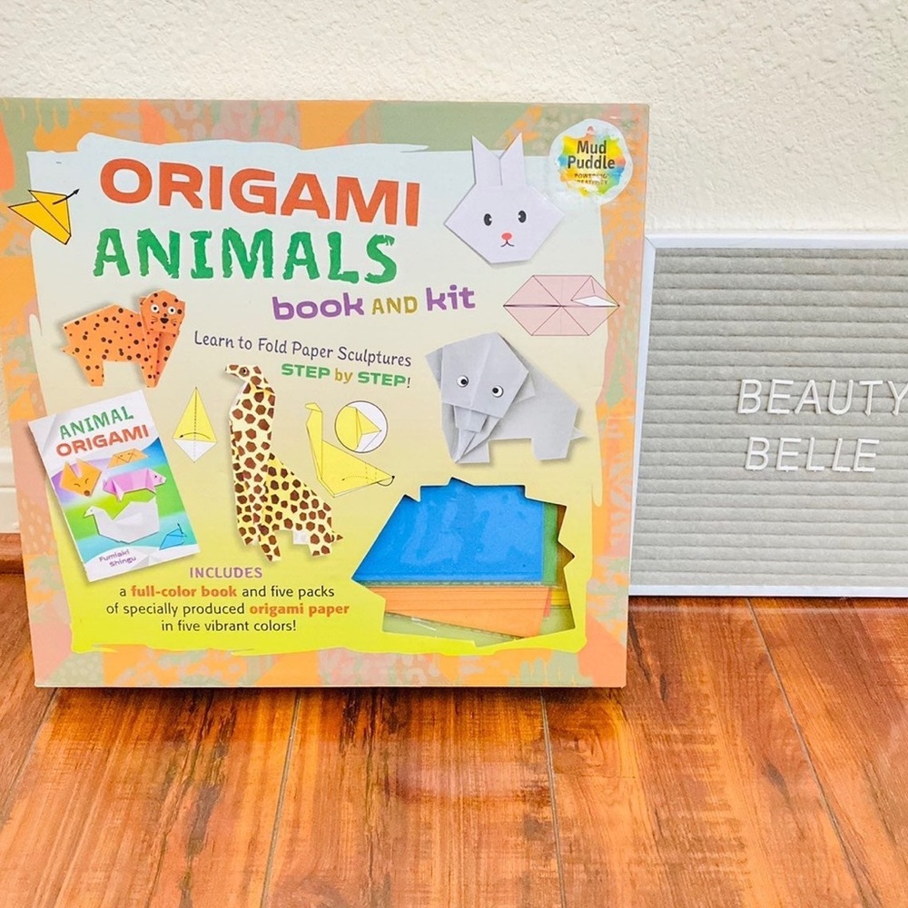 Origami animals book and kit